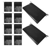 JOINPAYA 12pcs Black Non-Woven Drawstring Shoe Storage Bags Large 32x44cm Waterproof Travel Shoe Organizer for Wardrobe and Packing