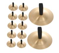 JOINPAYA 12pcs Hand Cymbals Copper Finger Cymbals Small Rhythm Instruments for Music Classes Preschool Education Stage Performances with Bright Tone and Vibrant Gold Finish