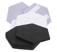 JOINPAYA 12pcs Hexagon Acoustic Wall Panels, Felt Sound Insulation Material with Hook and Loop, Reduce Echoes, Safe to Touch, for Home Decoration and Studio Recording