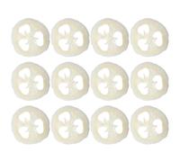 JOINPAYA 12pcs Loofah Cleaning Sponge Soap Dish Saver Pad, Round Beige Loofah, Multiporous Surface, Lightweight Draining Mat for Soap, Bathroom and Shower Use