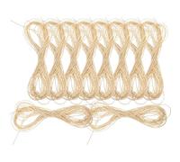 JOINPAYA 12pcs Metallic Embroidery Thread Set for Sewing Machines, Portable Polyester Threads in Golden Colour, 8 Meters Length, for DIY Crafts and Household Sewing Projects