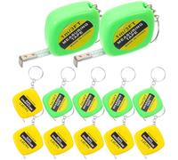 JOINPAYA 12pcs Mini Automatic Tape Measure Keychain Portable Ruler with Stable Slide Lock for Bust Waist Height Measurement Home Outdoor Use Random Color