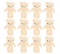 JOINPAYA 12Pcs Mini Plush Bear Pendants: Mini Adorable Bear Hanging Decors Decorative Tiny Bears for Bag Keychain Party Supplier
