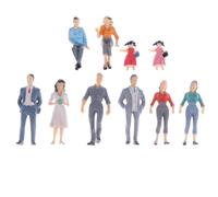 JOINPAYA 12Pcs Painted Miniature People Figures 1/25 Scale Plastic Construction Models for Architecture Layout Train Scenery Decoration