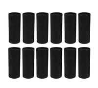 JOINPAYA 12pcs Paper Cylinder Boxes 30Ml Black Kraft Cardboard Tubes with Lids for Essential Oil Bottles, Round Paper Containers Suitable for Home and Hotel