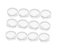 JOINPAYA 12pcs Parrot Water Feeder Hanging Plastic Cups for Bird Cage Bird Feeding Bowls Splash Design for Cockatiel Budgie Parakeet Small Animals