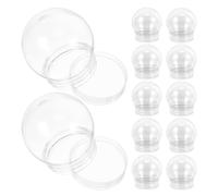 JOINPAYA 12pcs Plastic Snow Globes with Screw off Cap DIY Fillable Water Globes for Christmas Decoration Home Decor and Office Displays