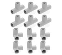 JOINPAYA 12Pcs Playpen T-Shaped and Elbow Pipe Joint Connectors with Suction Cups, Plastic Playpen Safety Pipe Fittings for Fence Assembly and Replacement