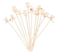 JOINPAYA 12pcs Reed Diffuser Sticks with Dried Rose Aroma Flowers, Natural Scented Wooden Aromatherapy Sticks for Home Fragrance and Vase Decoration