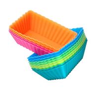 JOINPAYA 12pcs Silicone Baking Cups for Cake Making and Macarons, Oven Safe and Classic Shape Moulds, for Home Baking and Dessert Preparation Random Color