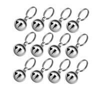 JOINPAYA 12pcs Silver Pet Collar Bell Charms Lightweight Training Bells for Dogs and Cats with Distinctive Jingle Sound for Outdoor Safety and Positive Behavior Reinforcement