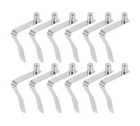 JOINPAYA 12Pcs V-Shaped Spring Loaded Pole Clips Solid Push Button Latch Pins for Tent, Umbrella, Kayak, and Scaffolding Tube Accessories, 8Mm Single Head, 50Mm Length