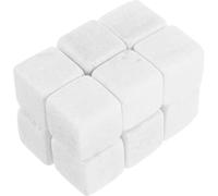 JOINPAYA 12pcs White Reusable Whiskey Stones 2x2x2cm Marble Wine Cooling Rocks for Bar and Home Use, Freezer Safe Drink Chillers for Whiskey Lovers