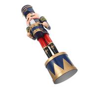 JOINPAYA 14.2 Inch Wooden Drummer Nutcracker Figurine Soldier Doll for Christmas Table Decor and Shelves Display, Classic Traditional Handcrafted Xmas Ornament with Festive Atmosphere