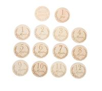 JOINPAYA 14Pcs Milestone Cards for Newborns Wooden Growth Cards Photo Props to Capture Precious Memories for Parents to Record Growth Journey