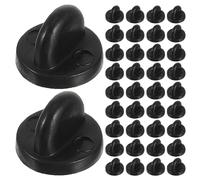JOINPAYA 150pcs Black Plastic Butterfly Pin Backs for Replacement Secure Pin Backing with Locking Clutch Brooches Hats and DIY Jewelry Crafting