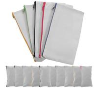 JOINPAYA 15pcs Canvas Pencil Bags Set 12x21cm Beige Heat Transfer Blank Sublimation Makeup and DIY Craft Zipper Pouches for Stationery and Cosmetic Storage