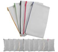 JOINPAYA 15Pcs Canvas Pencil Pouches with Zipper, Heat Transfer Blank DIY Sublimation Makeup Bags, Small 12x21cm Travel Cosmetic and Stationery Storage Organizer for