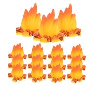 JOINPAYA 15pcs Resin Flame Figurines Micro Landscape Decoration Tiny Campfire Models for DIY Scene Garden Accessories Home Desk Shelf Ornament