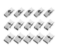 JOINPAYA 15Pcs Stainless Steel Deployment Watch Buckle Set, Folding Double Push Button Clasp, Multiple Sizes (12X21.5Mm, 14X25Mm, 16X25Mm), Silver Replacement for Watch Straps and Bands