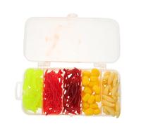 JOINPAYA 160pcs Soft Fishing Bait Kit - Silicone Worms, Maggots and Corn Lures Set for Freshwater Carp, Bass and Trout - Realistic Artificial Worm Soft Baits for Ice and Saltwater Fishing