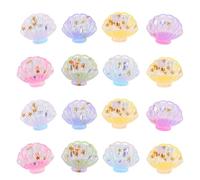 JOINPAYA 16Pcs Glow in the Dark Miniature Pearl Shells for Resin Crafts DIY, Gradient Color Mini Shell Ornaments for Garden and Desktop Decor