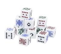 JOINPAYA 16Pcs Portable White Poker Dice Square Acrylic Game Dice Props for Liars Party Banquet Board Games Lightweight