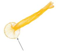 JOINPAYA 18-strand Large Eye Fishing Net with Thickened Line, 2m Flat Bottom Drawstring Fish Cage Net for Boat, Pond and Aquarium Use, Orange Rim Ground Insert Fish Keeper Tool