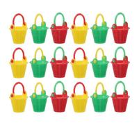 JOINPAYA 18pcs Small Bucket: Miniature Sand Buckets Toy - Plastic Fairy Garden Pails Model For Children Mini House Doll House Props Accessories