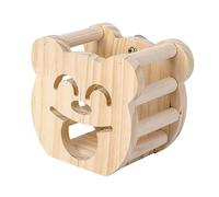JOINPAYA 1Pc Wooden Rabbit Grass Feeder Rack Durable Hay Holder for Guinea Pigs Chinchillas and Animals Keeps Cage Clean and Minimizes Waste Natural Look for Beige