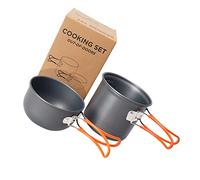 JOINPAYA 1Set Aluminium Alloy Camping Pot with Folding Handle Portable Cookware for Outdoor Picnic Hiking and Backpacking Durable and Practical Cooking Tool for All Food Types