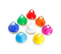 JOINPAYA 1set Colorful Diatonic Handbells for Boy Girl Early Education Percussion Musical Instruments for Classroom and Home Learning Engaging Cognitive Toy for Boy Girl