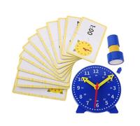 JOINPAYA 1Set Learning Clock Set Sturdy Teaching Clock for DIY Cards Interactive Educational Tool for Recognition Safe and Visually Stimulating Design