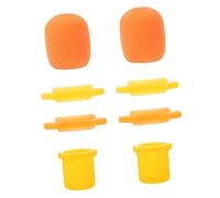 JOINPAYA 1set Microphone Protective Cover Set Shockproof Splash Microphone Sleeves for Types Each Orange Corner Star Design
