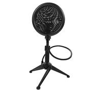 JOINPAYA 1set Microphone Stand Non- Base Desktop Tripod Mic Holder for Meetings Lectures and Broadcasts Black Microphone Filter Kit