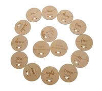 JOINPAYA 1set Monthly Cards for Growth Wooden Announcement Cards for Newborn Photography to Capture Precious Moments