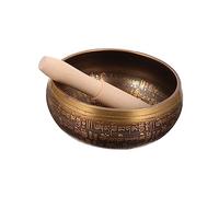 JOINPAYA 1set Multipurpose Singing Bowl Wooden Pestle for Meditation and Yoga Handmade Tibetan Sound Bowl for Relaxation and Mindfulness for Healers and Practitioners