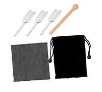 JOINPAYA 1set Tuning Fork with Hammer Aluminum Alloy Therapy Instrument for Chakra Sound Healing Includes Tuning Forks Hammer and Storage Bag Professional Meditation Tool