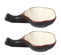 JOINPAYA 2 Pcs Ceramic Calligraphy Ink Dish Set with Water Plate and Brush Holder, White Crackle Glaze Floral Ink Tray for Traditional Painting and Writing