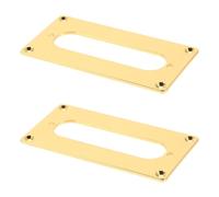 JOINPAYA 2 Pcs Electric Guitar Pickup Mounting Rings 92x46mm Metal Frame with Screws Golden Double Coil to Single Coil Pickup Covers Replacement Accessories for Guitar Maintenance