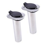 JOINPAYA 2 Pcs Fishing Rod Rack Yacht Accessories Marine Boating Boat Accessories Rod Holder Accessory Key for Adjustable Kayaking Fishing Tackle Silver Stainless Steel