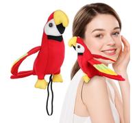 JOINPAYA 2 Pcs Plush Parrot on Shoulder Toy Pirate Costume Accessory for Kids Soft Stuffed Bird Prop for Halloween Cosplay Luau Party 7.87 X 7.87 X 6.69 in