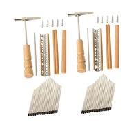 JOINPAYA 2 Sets 17 Keys Kalimba Replacement Keys Kit, DIY Small Thumb Piano Accessories with Bridge Saddle and Tuning Hammer, Repair Parts for 17-key Kalimba Thumb Piano, Suitable