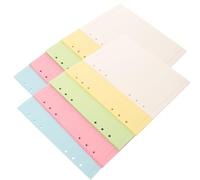 JOINPAYA 2 Sets A5 6-Hole Loose-Leaf Replacement Paper Lined Notebook Refills, Colorful Lined Binder Inserts 100 Sheets Per Set, Refillable Planner Paper for Office and School Use