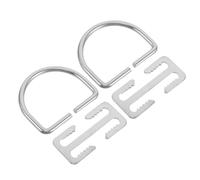 JOINPAYA 2 Sets Diving Weight Belt Retainer with Grey D-ring and Silver Base, Non-slip Scuba Diving Belt Keeper Compatible with 2" Webbing for Freediving and Snorkeling