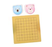 JOINPAYA 2 Sets Go Game with Dual-sided Wood Board and Cute Cartoon Plastic Educational Strategy Chessboard for Portable Travel Game Enhancing Logic and Cognitive Skills