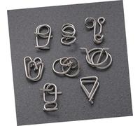 JOINPAYA 2 Sets Metal Brain Puzzle Buckle Iq Game for Intelligence Unzipping Mind Challenge B C Pattern Educational Brain Teaser for Creative Thinking and Cognitive Skills Development