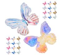 JOINPAYA 2 Sets Miniature Dollhouse Butterflies Figurines Micro Landscaping Decorations Tiny Butterfly Figures for Doll Accessories and Garden Craft
