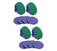 JOINPAYA 2 Sets Plastic Ice Hockey Pucks and Pusher Accessories for Tabletop Games Blue Pucks for Family Fun Indoor Activities