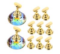 JOINPAYA 2 Sets Portable Magnetic Nail Art Practice Stand Plastic and Crystal Material for On-the-go Use for Beginners Manicure Practice